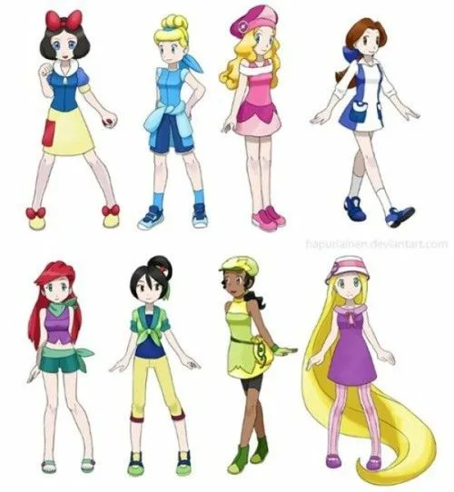 Princesas de Disney, entrenadoras Pokémon Así... - Imágenes ...