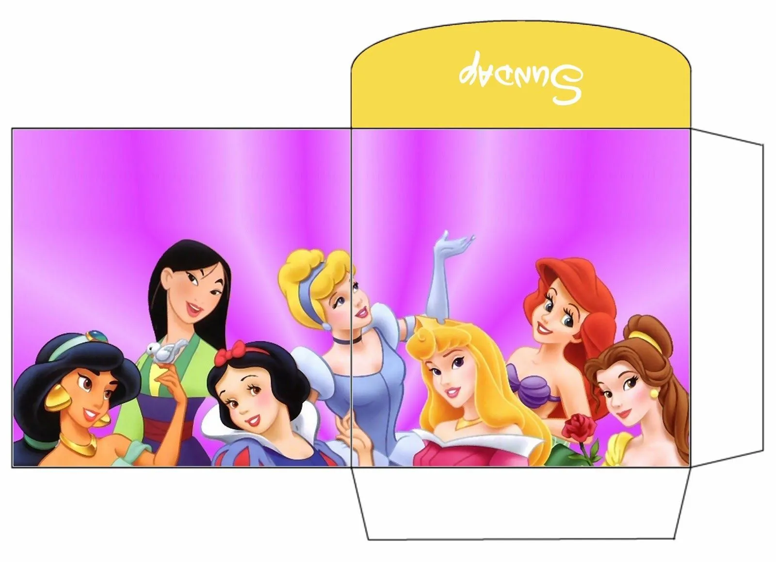 Princesas Disney: Sobre para Imprimir Gratis. | Princesas disney, Princesas,  Disney