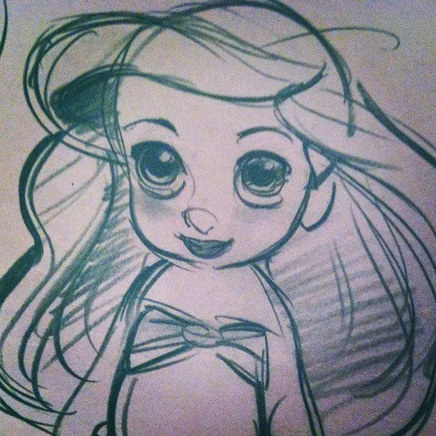 Princesas Disney: Precioso boceto de Ariel para Disney Animators ...