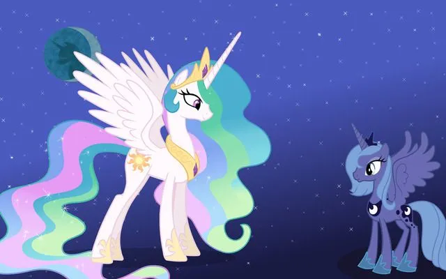 Princess Celestia and Princess Luna wallpaper by slo-momo on ...