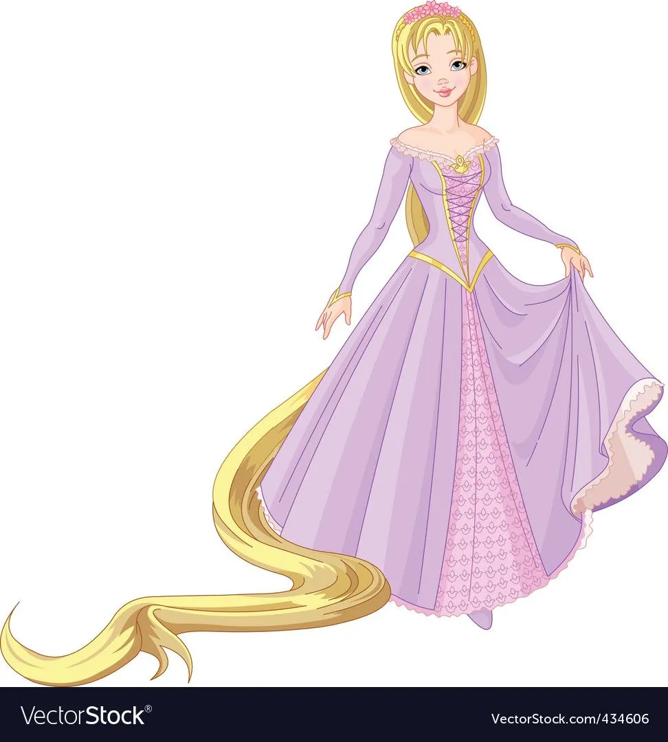 Princess rapunzel vector art - Download Princess vectors