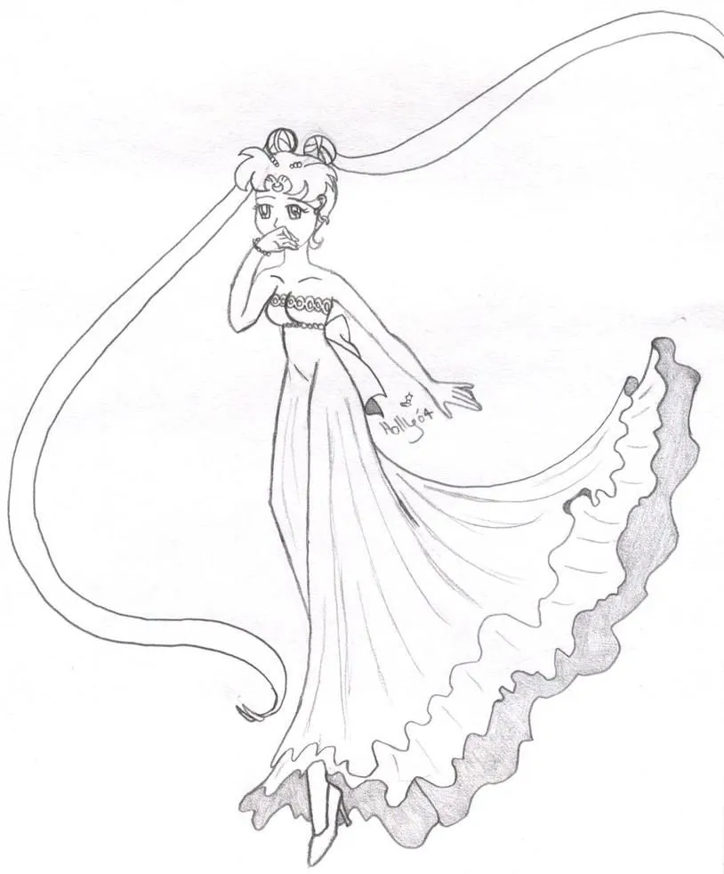 Princess Serenity Drawing by fallenangel27 on DeviantArt