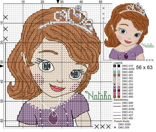 Princess Sofia | Cross Stitch | Pinterest