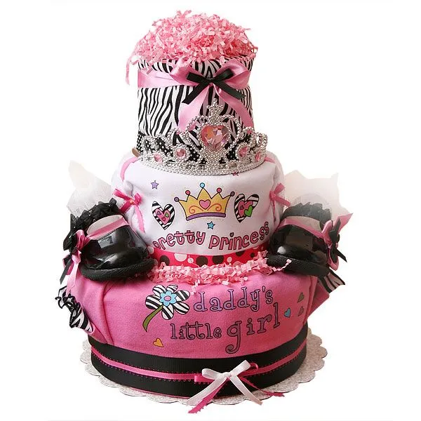 Princess Zebra Diaper Cake - $97.00 : Diaper Cakes Mall, Unique ...