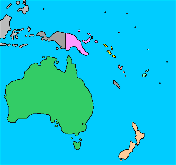 Print Map Quiz: Mapa de Oceanía (geografía)