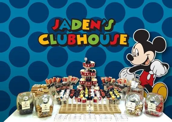 Printable backdrop Mickey Mouse clubhouse party by envyanvi