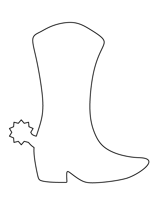 Printable Cowboy Boot Template | Cowboy crafts, Cowboy boot crafts, Wild  west crafts