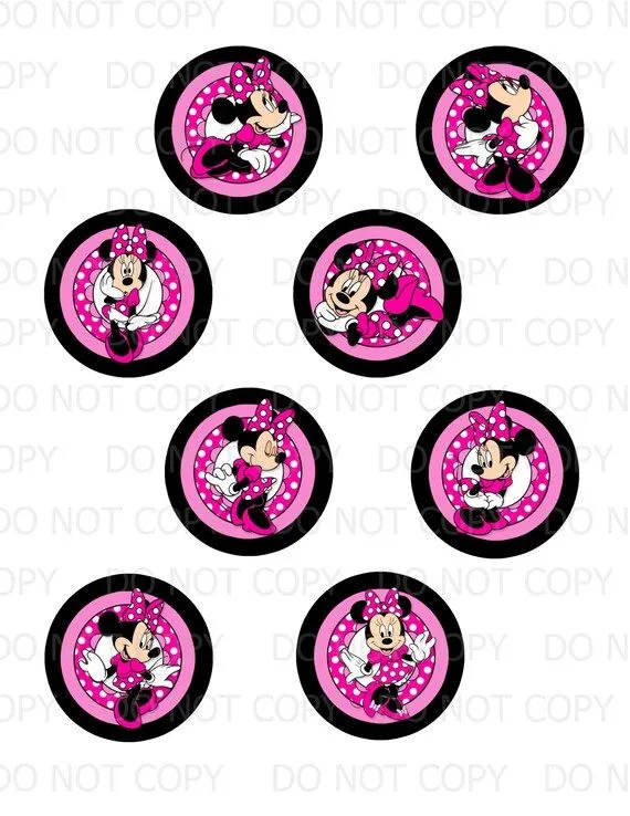 Printable DIY Minnie Mouse Inspired Cupcake by onelovedesignsllc