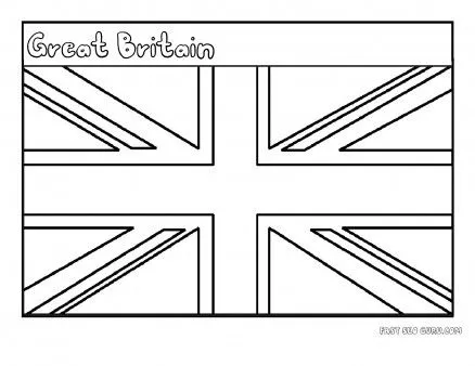 Printable Flag of Great Britain coloring page for kids - Printable ...