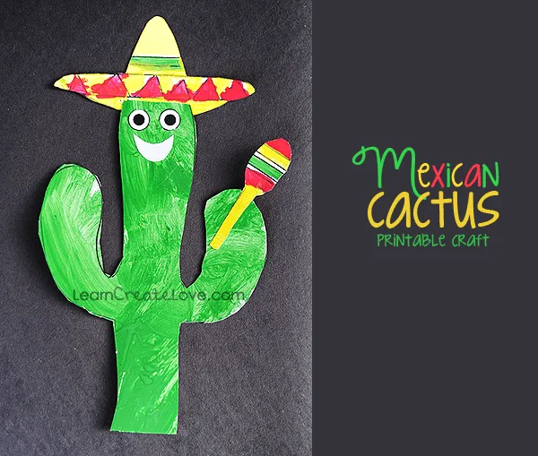 Printable Mexican Cactus Craft