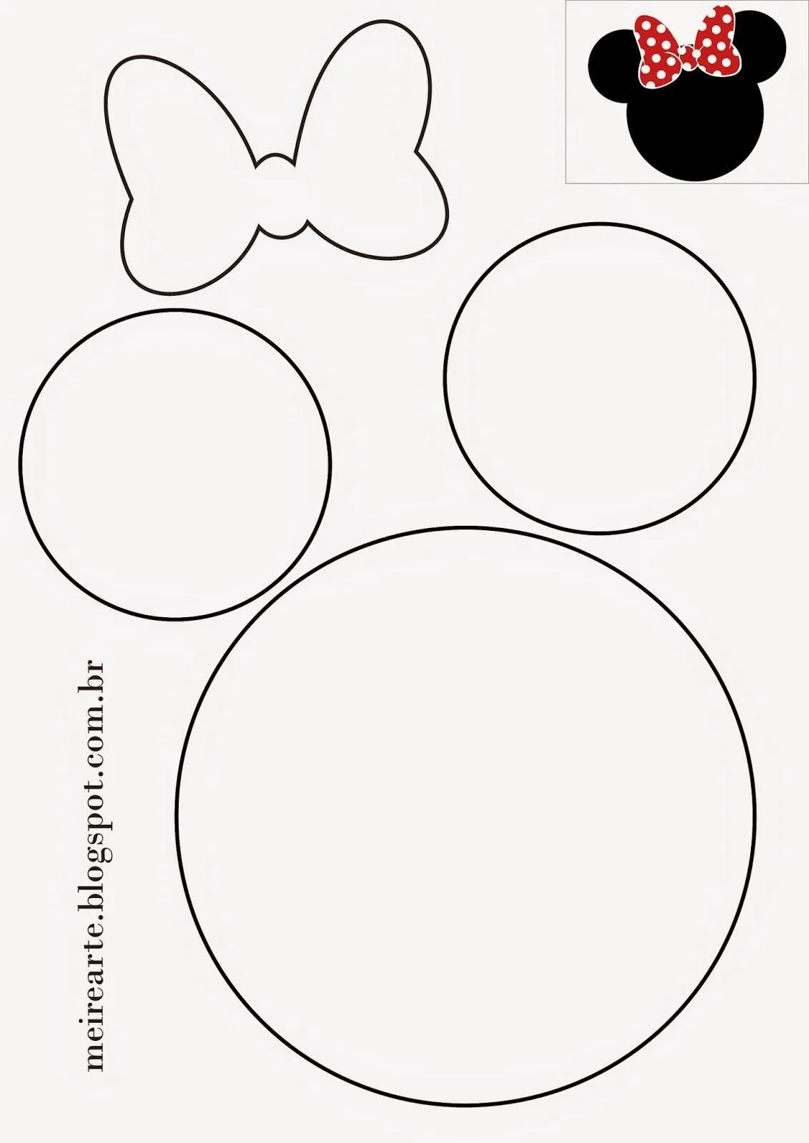 Printable Minnie Mouse Outline | Style | Pinterest | Mice and ...