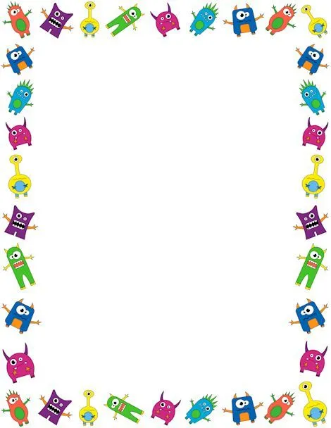Printable monster border. Free GIF, JPG, PDF, and PNG downloads at ...
