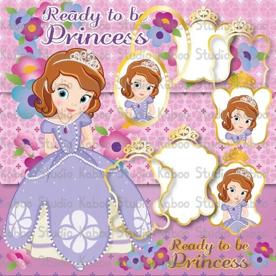 Printable Papers and Decorations Set Princess Sofia by KabooStudio