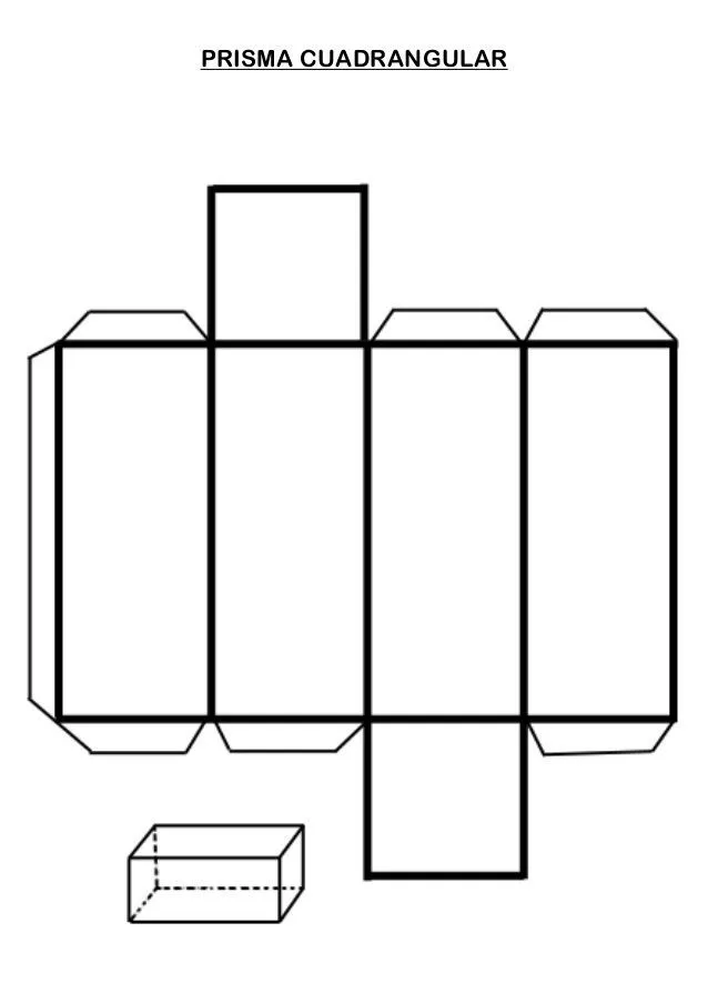 PRISMA CUADRANGULAR | Cuerpos geometricos para armar, Prisma cuadrangular, Figuras  geometricas para armar