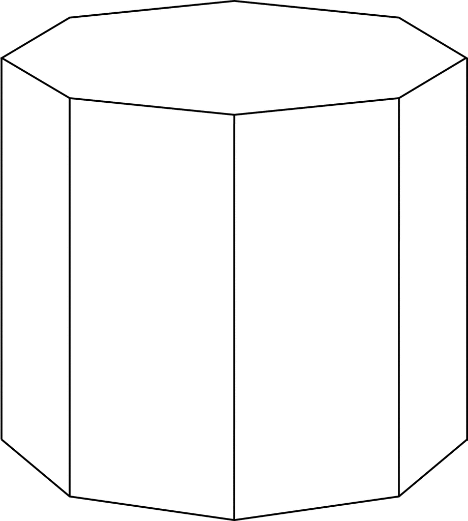 prisma octagonal Colouring Pages