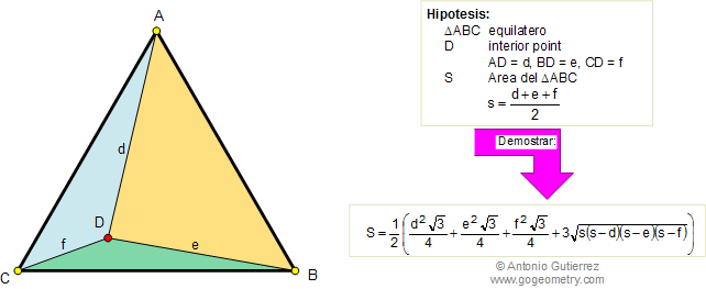 Problema de Geometria 103: Área del Triangulo Equilátero ...