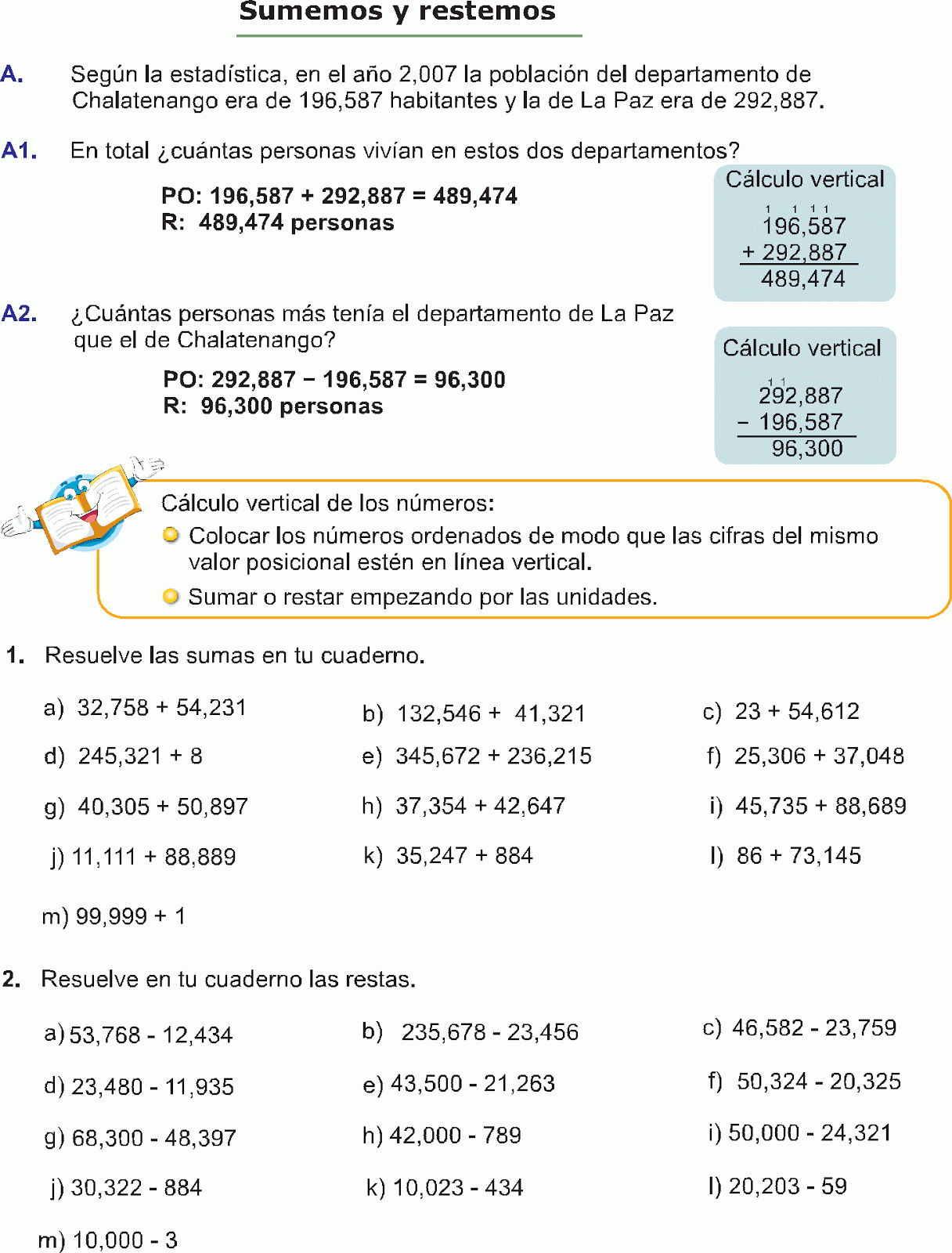 Problemas de restas y sumas para segundo de primaria - Imagui