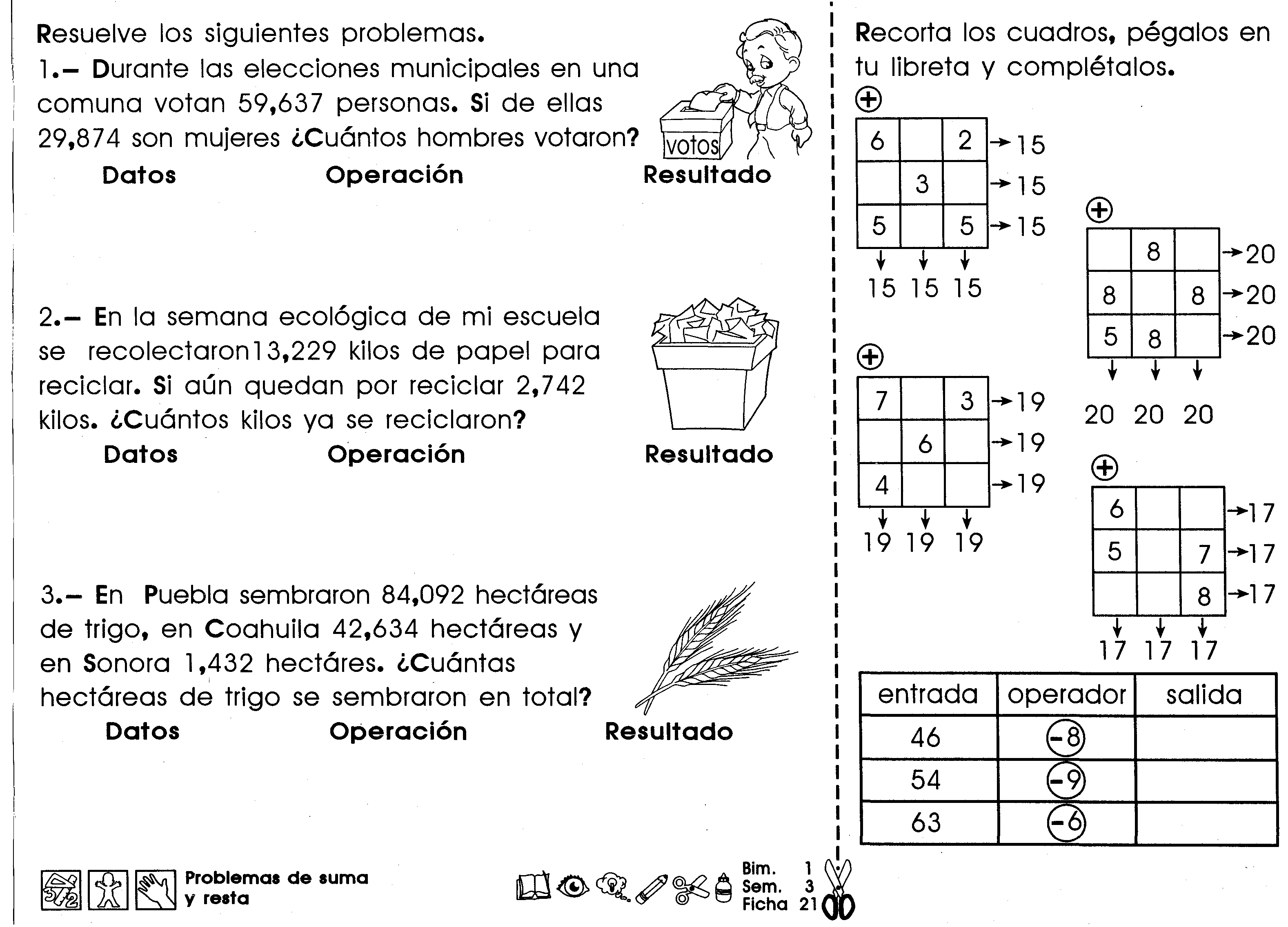 PROBLEMAS DE SUMA Y RESTA | Segungo de primaria | Pinterest | Búsqueda