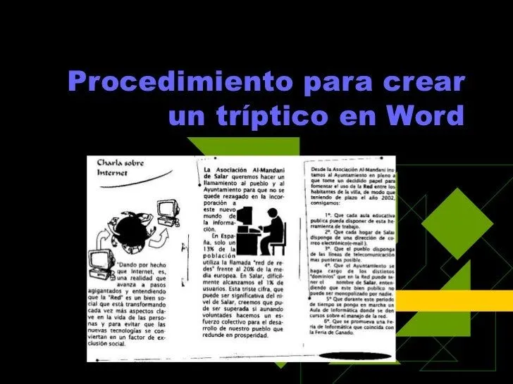 Procedimiento Para Crear Un Triptico