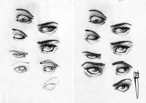 procesos de dibujo: pencil eyes proccess / proceso de dibujo de ojos