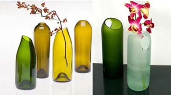 Botella de vidrio manualidades - Imagui