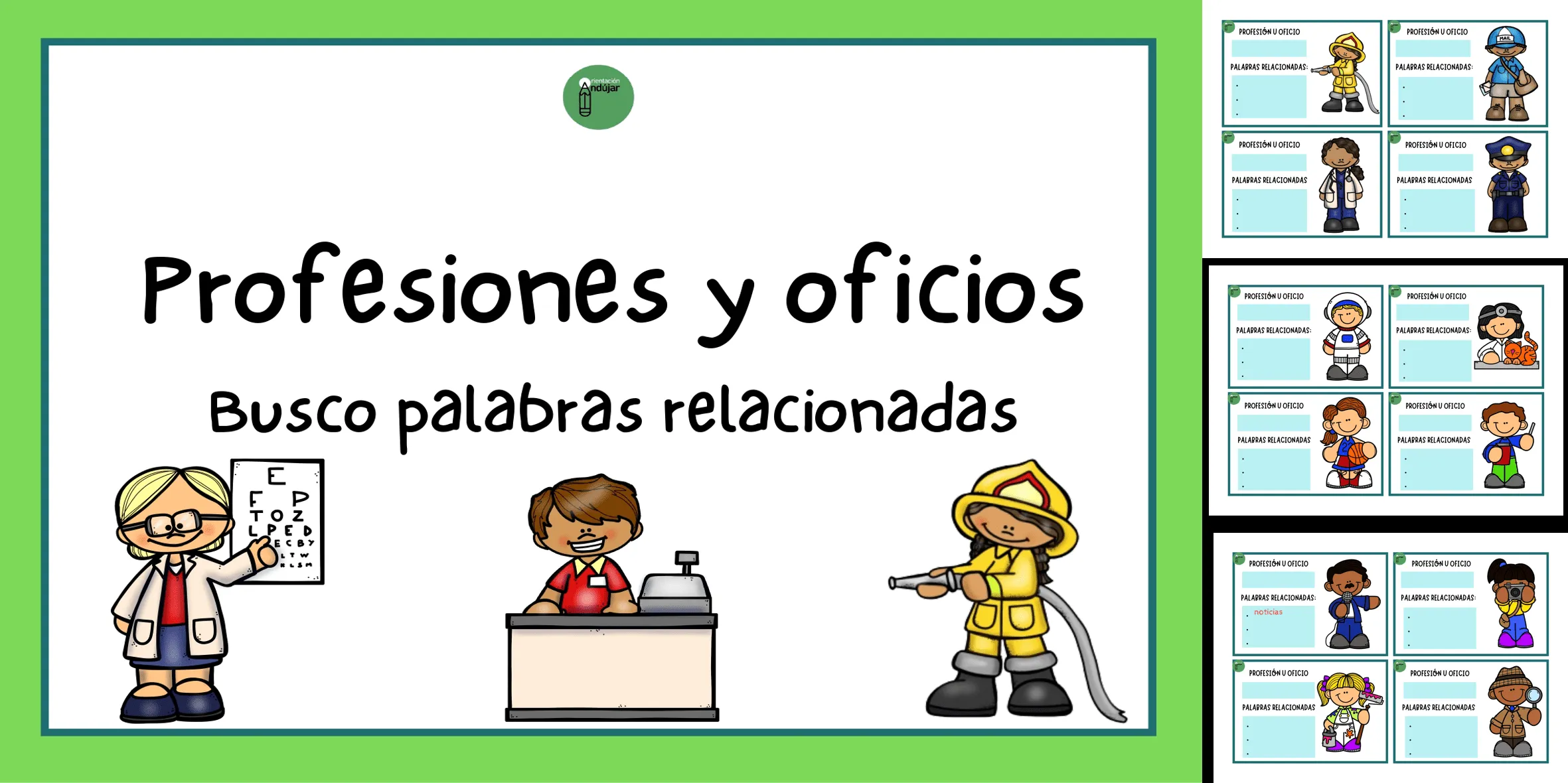 Profesiones y oficios: busco palabras relacionadas