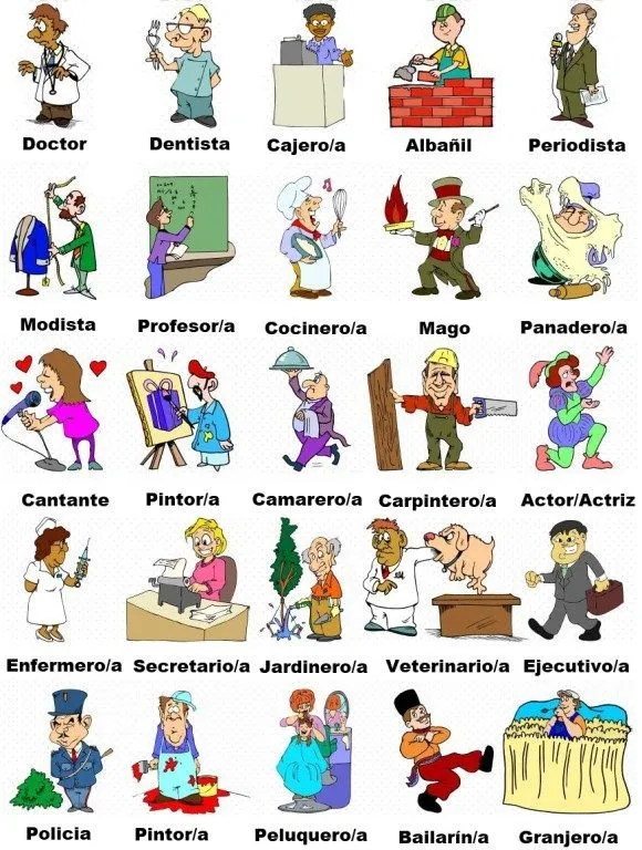 Professions on Pinterest | Spanish, Learning Spanish and Spanish ...