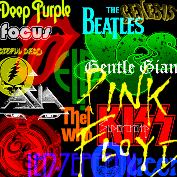 Progressive Rock Logos and Albums Photoshop Brushes