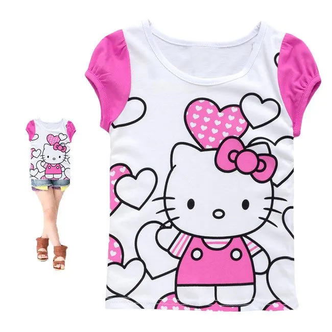 Promoción , camisa de dibujos animados Niños T shirt Chica de ...