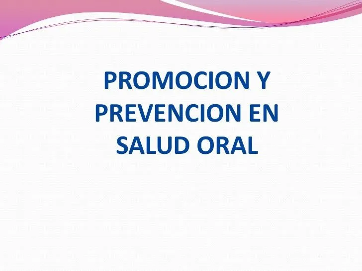 Promocion en salud oral.power point