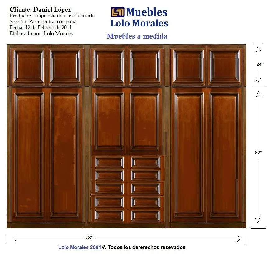 Propuesta de closet cerrado | Muebles Lolo Morales | Nicaragua ...