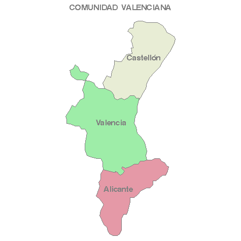 Las provincias de la Comunidad Valenciana - Comunidad Valenciana