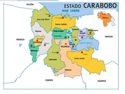 Mapa del estado carabobo con sus municipios - Imagui