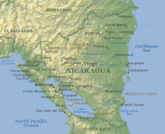 Proyecto Ensayo Hispánico: contexto geográfico, Nicaragua