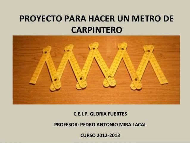 Proyecto para hacer un metro de carpintero