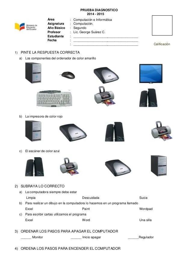 Prueba de diagnostico 2do a 10mo