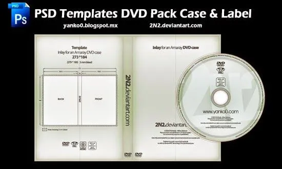 PSD Template DVD Pack (Portada y Etiqueta) ~ Photoshop Facil