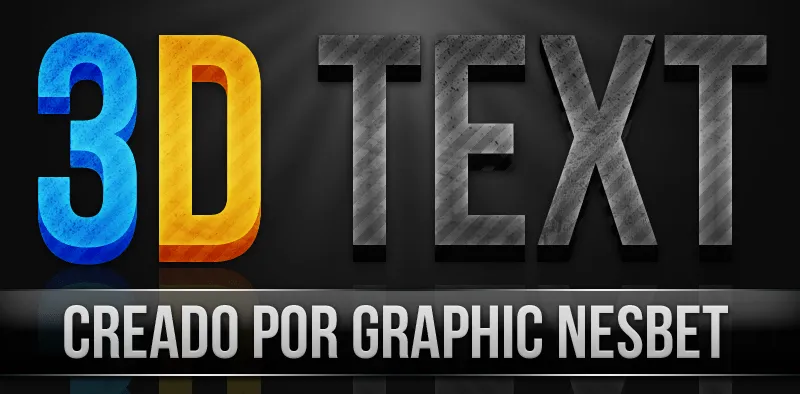 PSD | Texto 3D | N3sbt