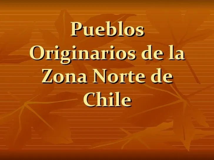 Pueblos originarios de la zona norte de chile