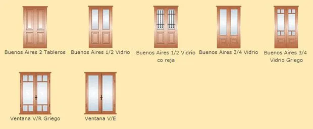 Puertas y ventanas de abrir en 2″ – Línea Colonial con molduras ...