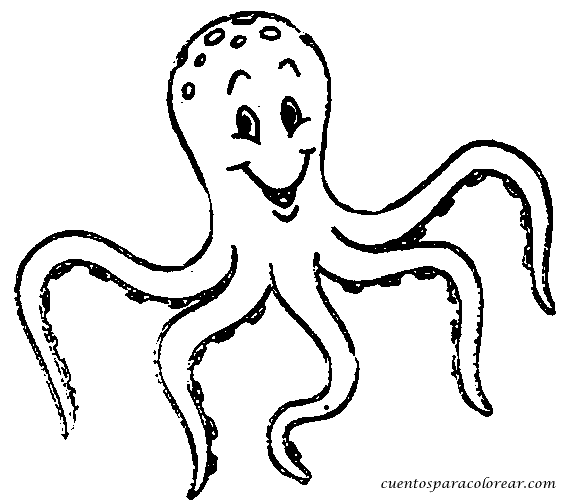 Pulpo la playa para colorear - Imagui