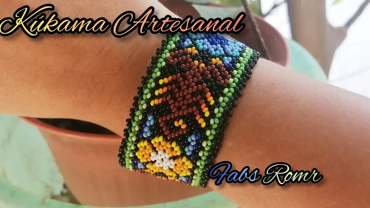 cómo hacer pulsera de chaquira 