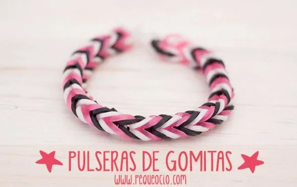Pulseras de gomitas Rainbow Loom. Vídeo paso a paso