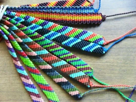 Pulseras de hilo encerado hilo encerado tejido Macrame ツ ...