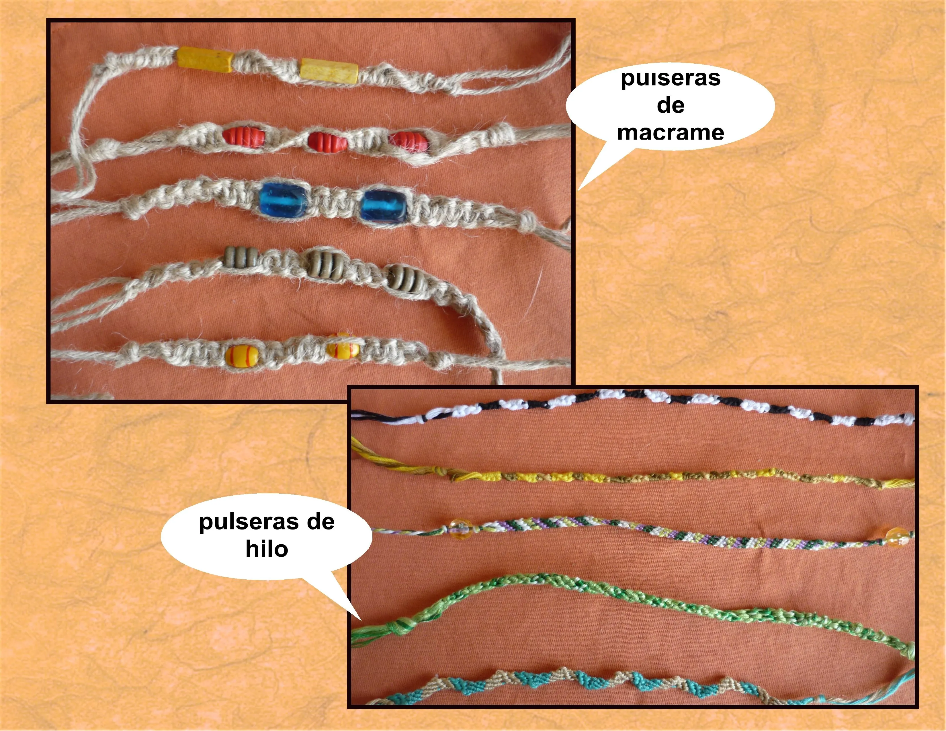 pulseras de hilo y macrame