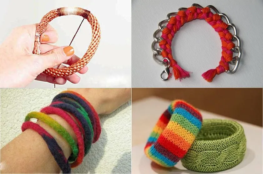 Pulseras de lana - Pre-