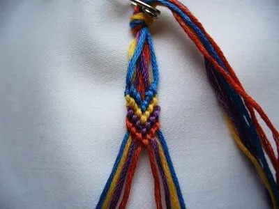 Pulseras macramé, nudo chevron ~ Portal de Manualidades