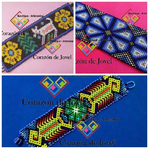 6 Pulseras Tejidas En Chaquira/artesanales De Chiapas!! | Meses sin  intereses