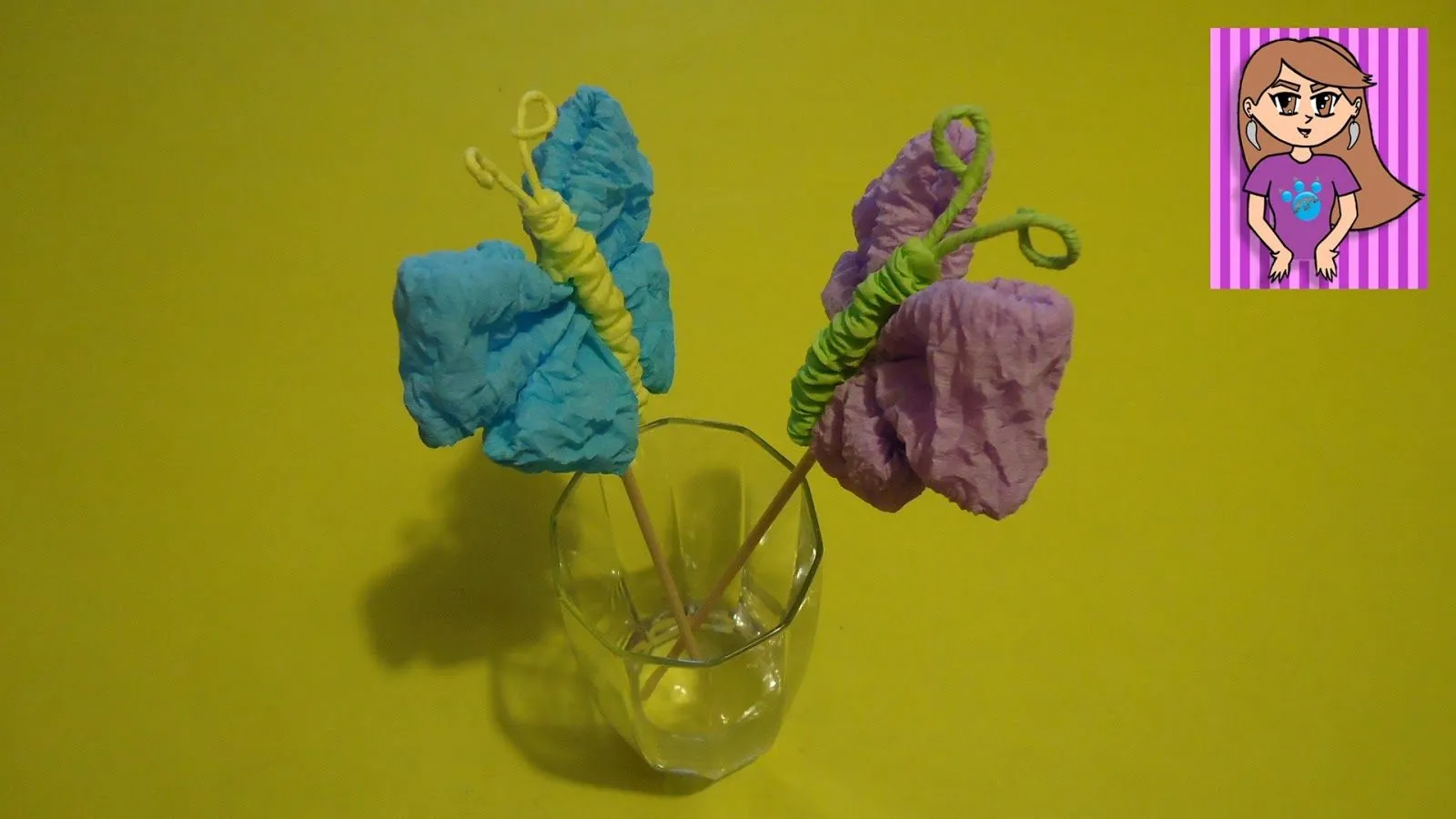 PumitaNegraArt: Mariposa de papel crepé corrugado | FÁCIL