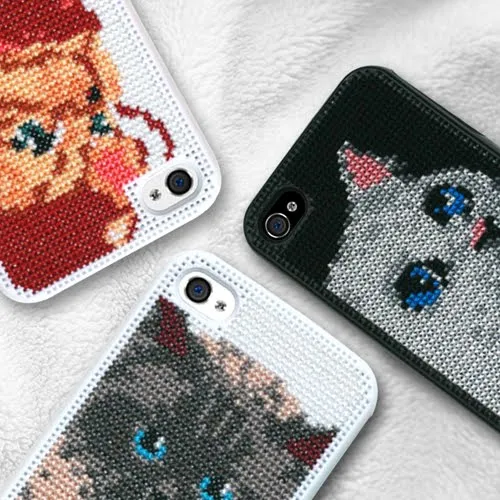 El punt de la Feli: Fundas punto de cruz para iPhone